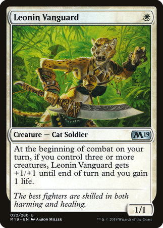 Leonin Vanguard [Core Set 2019] | Tabernacle Games