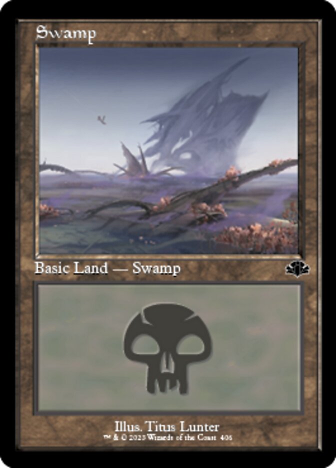 Swamp (406) (Retro) [Dominaria Remastered] | Tabernacle Games