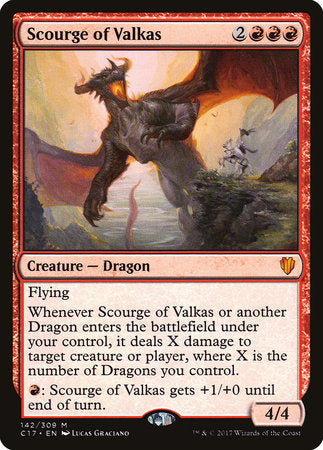 Scourge of Valkas [Commander 2017] | Tabernacle Games