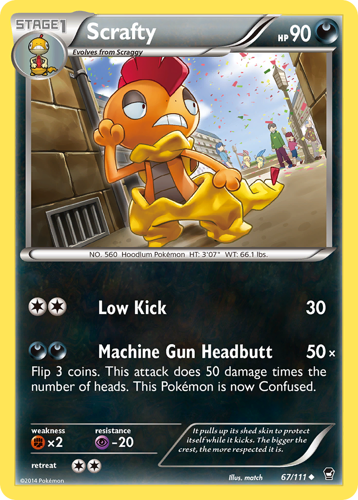 Scrafty (67/111) [XY: Furious Fists] | Tabernacle Games