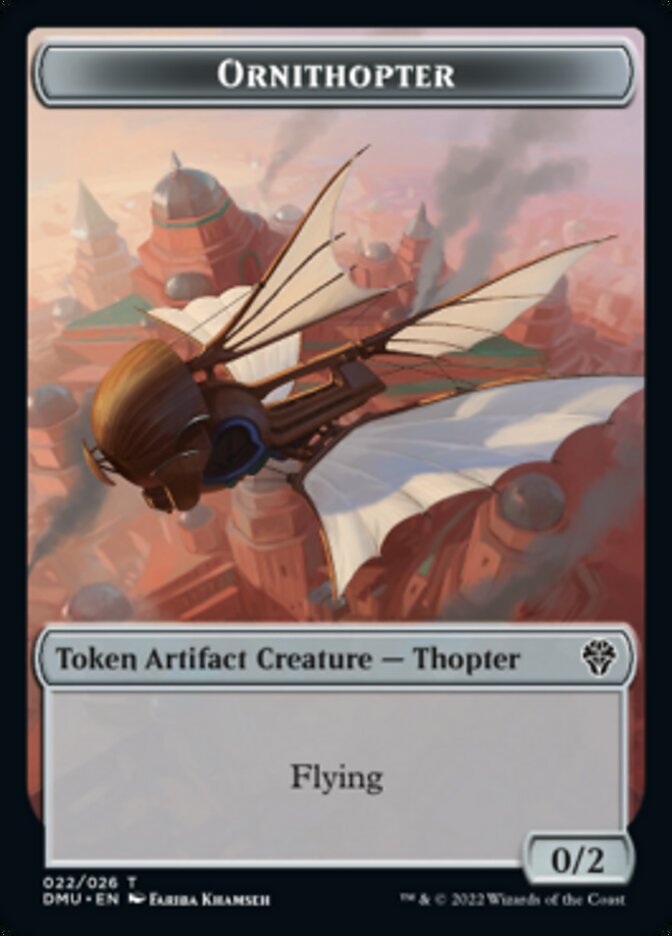 Bird (002) // Ornithopter Double-sided Token [Dominaria United Tokens] | Tabernacle Games