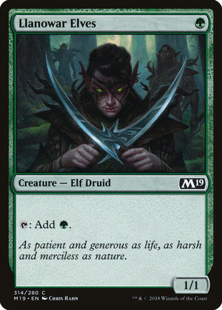 Llanowar Elves [Core Set 2019] | Tabernacle Games