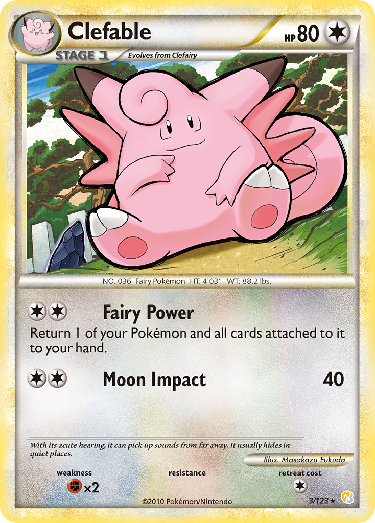 Clefable (3/123) [HeartGold & SoulSilver: Base Set] | Tabernacle Games