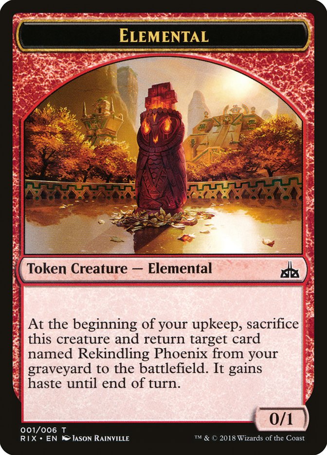 Elemental (001/006) [Rivals of Ixalan Tokens] | Tabernacle Games