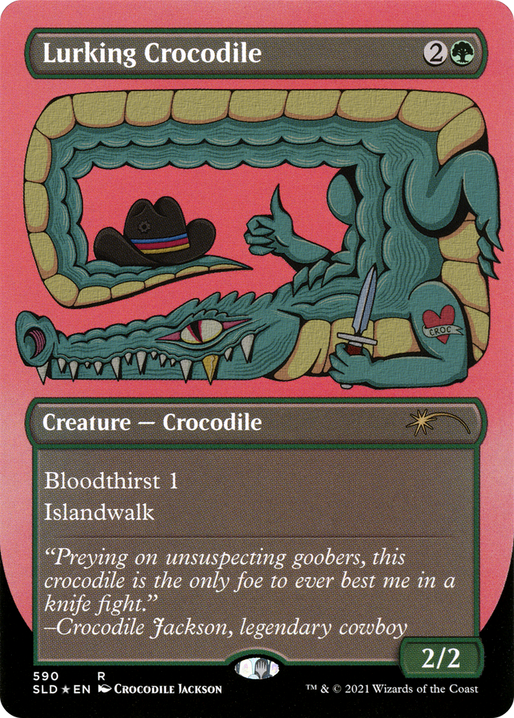 Lurking Crocodile (Foil Etched) [Secret Lair Drop Promos] | Tabernacle Games