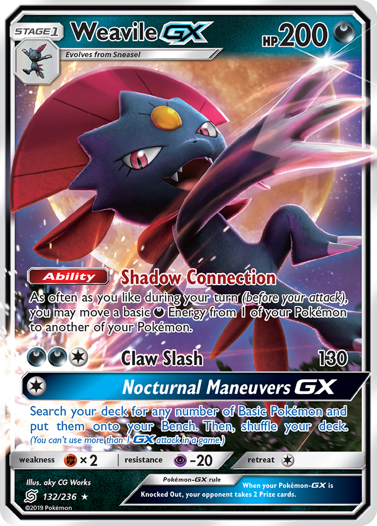 Weavile GX (132/236) [Sun & Moon: Unified Minds] | Tabernacle Games