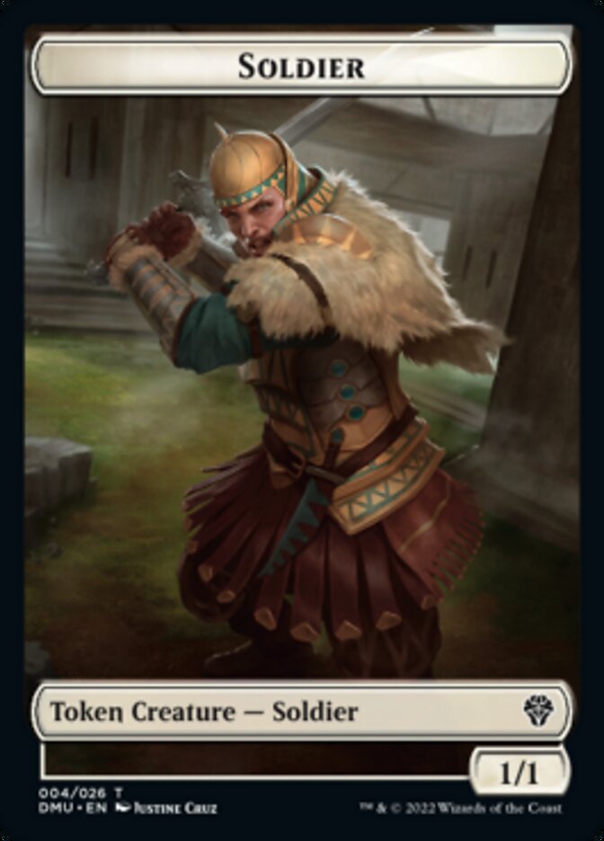 Soldier // Angel Double-sided Token [Dominaria United Tokens] | Tabernacle Games