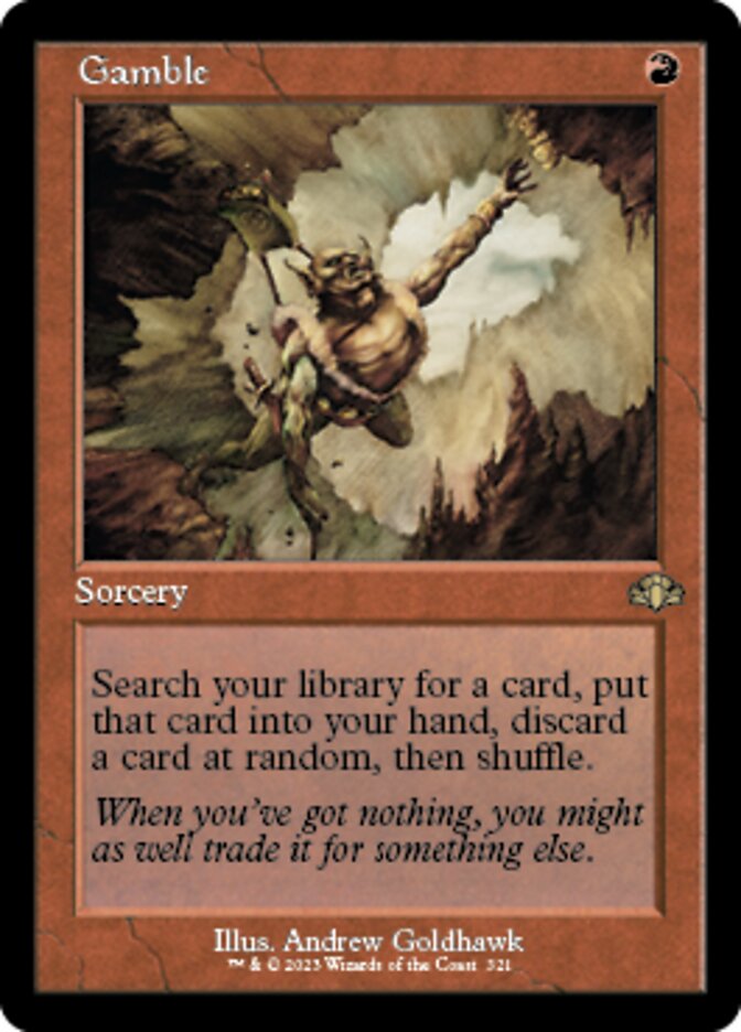 Gamble (Retro) [Dominaria Remastered] | Tabernacle Games