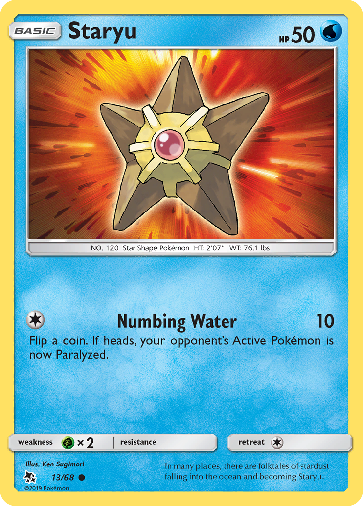 Staryu (13/68) [Sun & Moon: Hidden Fates] | Tabernacle Games