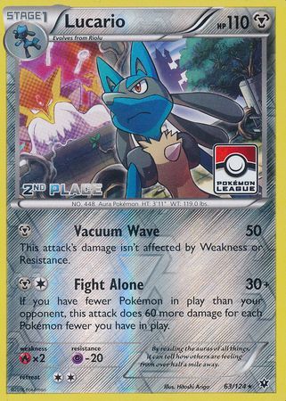 Lucario (63/124) (League Promo 2nd Place) [XY: Fates Collide] | Tabernacle Games