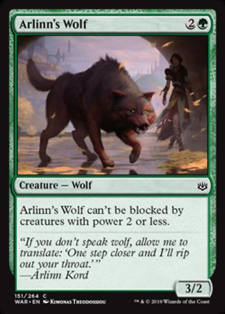 Arlinn's Wolf [War of the Spark] | Tabernacle Games