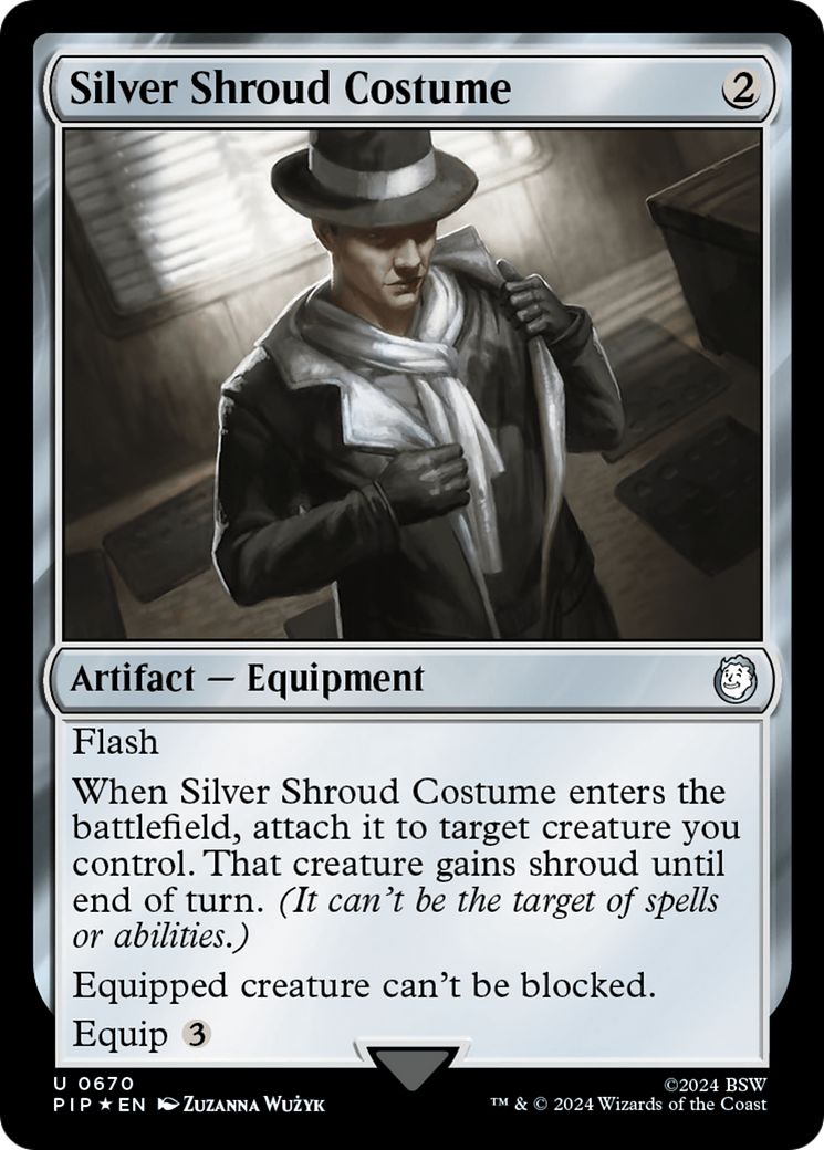 Silver Shroud Costume (Surge Foil) [Fallout] | Tabernacle Games