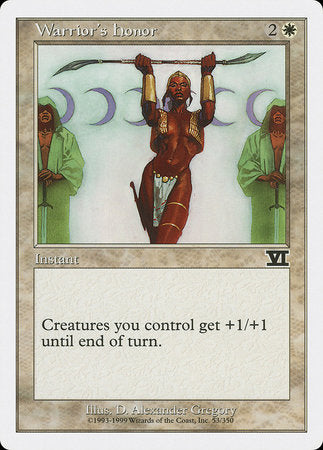 Warrior's Honor [Classic Sixth Edition] | Tabernacle Games
