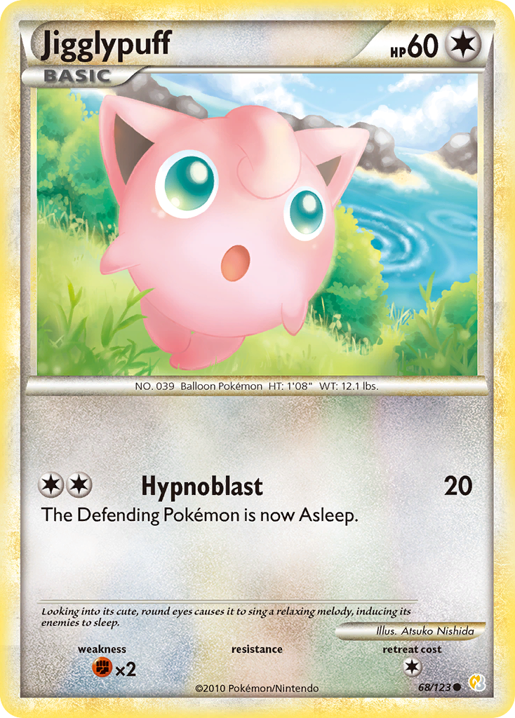 Jigglypuff (68/123) [HeartGold & SoulSilver: Base Set] | Tabernacle Games