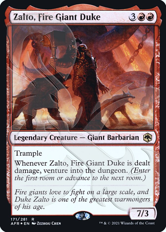 Zalto, Fire Giant Duke (Ampersand Promo) [Dungeons & Dragons: Adventures in the Forgotten Realms Promos] | Tabernacle Games