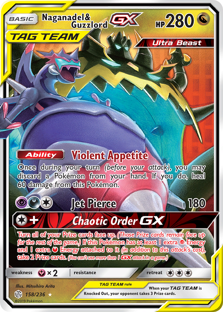 Naganadel & Guzzlord GX (158/236) [Sun & Moon: Cosmic Eclipse] | Tabernacle Games