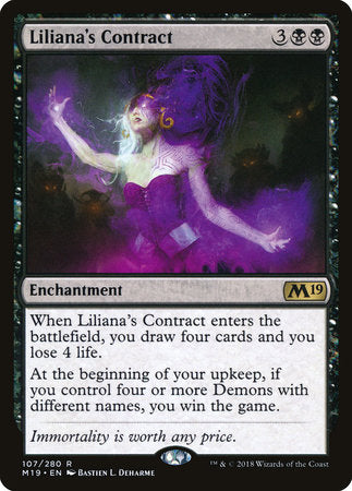 Liliana's Contract [Core Set 2019] | Tabernacle Games