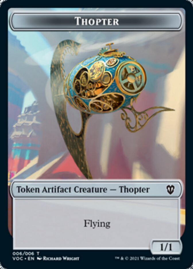 Spirit (003) // Thopter Double-sided Token [Innistrad: Crimson Vow Commander Tokens] | Tabernacle Games