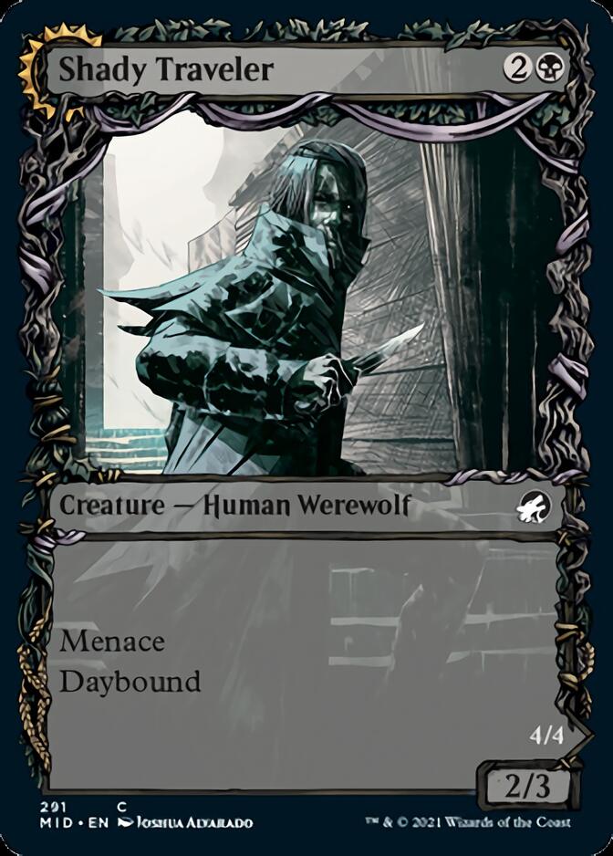 Shady Traveler // Stalking Predator (Showcase Equinox) [Innistrad: Midnight Hunt] | Tabernacle Games