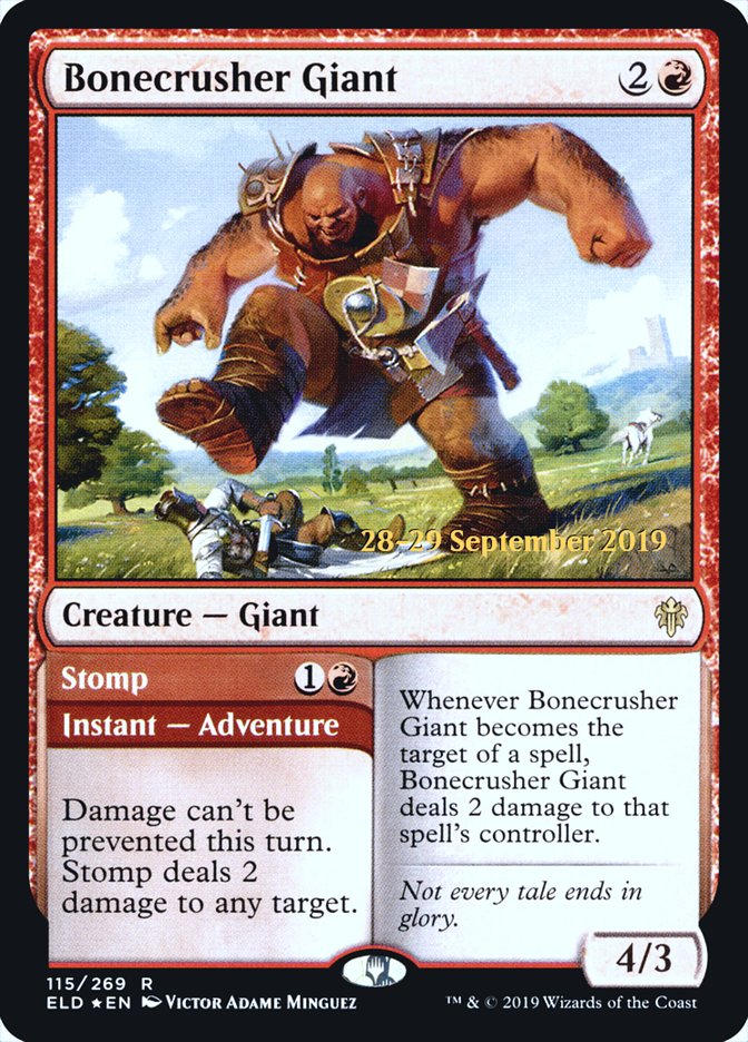 Bonecrusher Giant // Stomp  [Throne of Eldraine Prerelease Promos] | Tabernacle Games