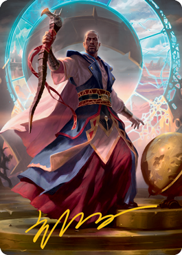Teferi, Who Slows the Sunset Art Card (Gold-Stamped Signature) [Innistrad: Midnight Hunt Art Series] | Tabernacle Games