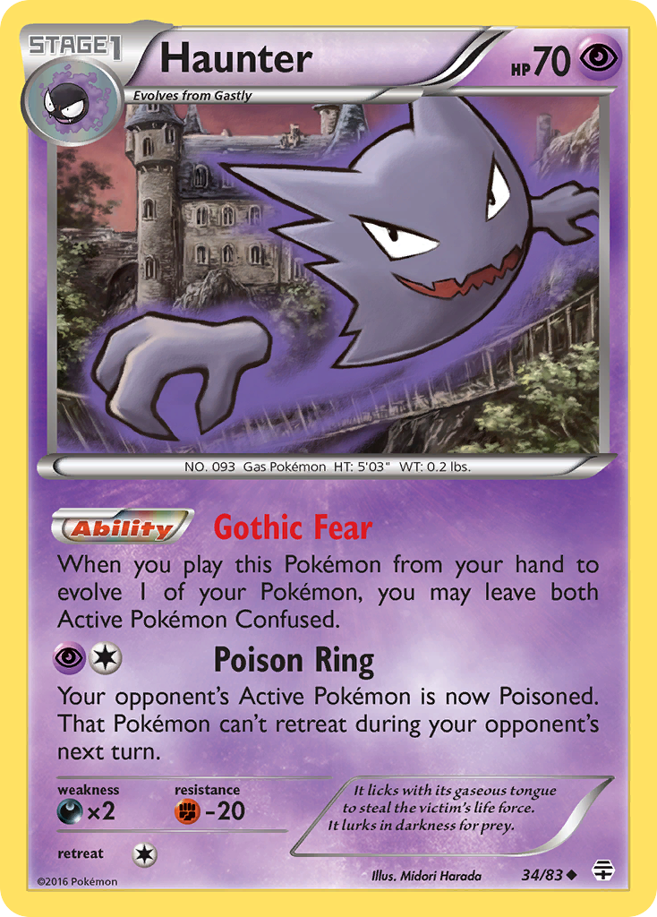 Haunter (34/83) [XY: Generations] | Tabernacle Games