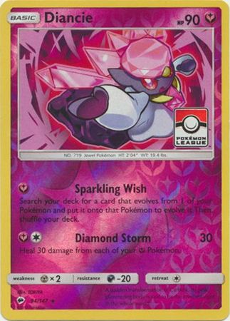 Diancie (94/147) (League Promo) [Sun & Moon: Burning Shadows] | Tabernacle Games