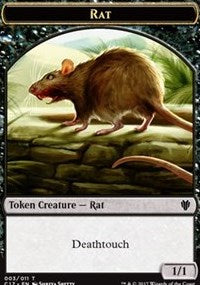 Rat (003) // Cat (001) Double-sided Token [Commander 2017 Tokens] | Tabernacle Games