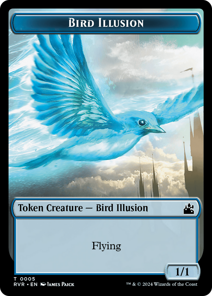 Bird Illusion Token [Ravnica Remastered Tokens] | Tabernacle Games