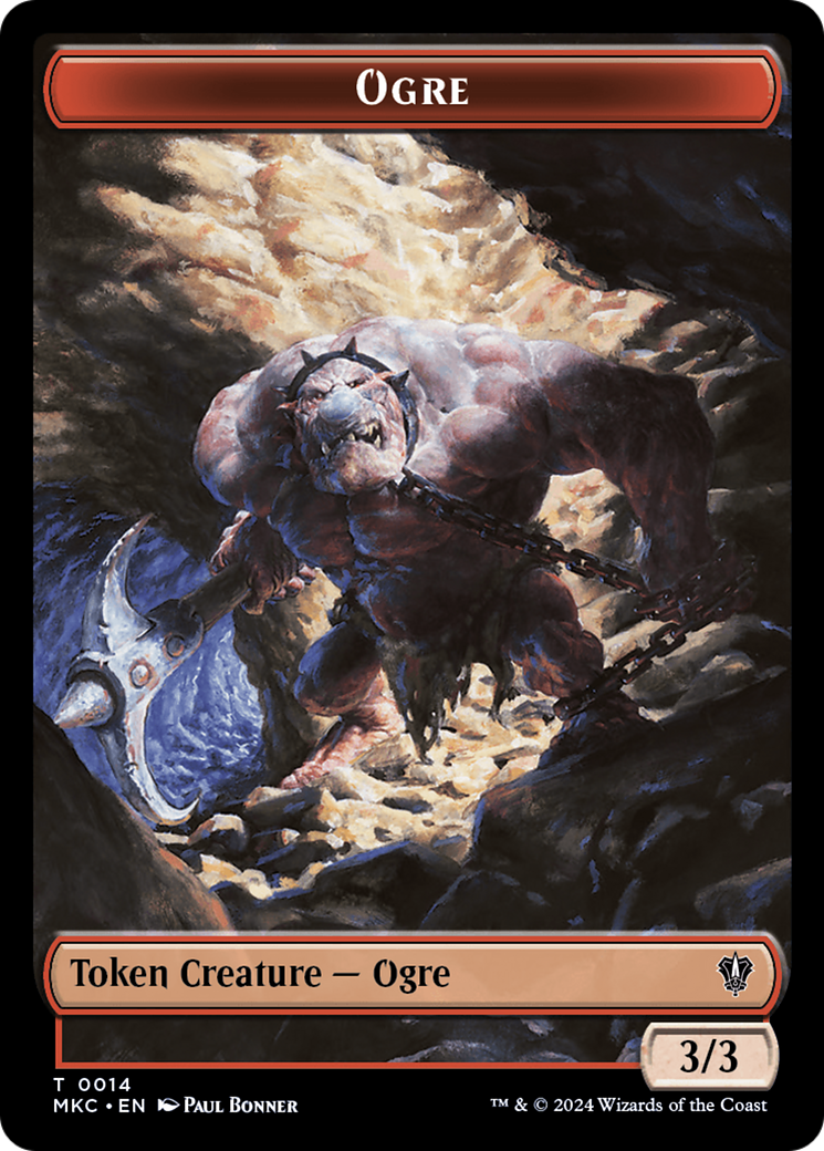 Human // Ogre Double-Sided Token [Murders at Karlov Manor Commander Tokens] | Tabernacle Games