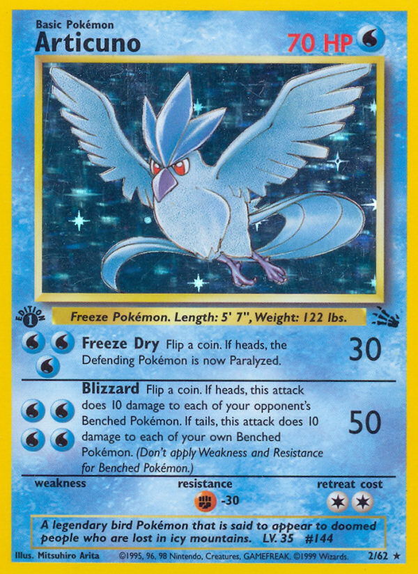 Articuno (2/62) [Fossil 1st Edition] | Tabernacle Games