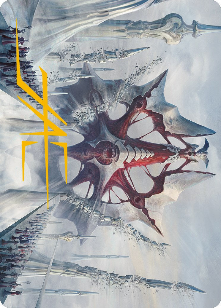 Mondrak, Glory Dominus Art Card (Gold-Stamped Signature) [Phyrexia: All Will Be One Art Series] | Tabernacle Games