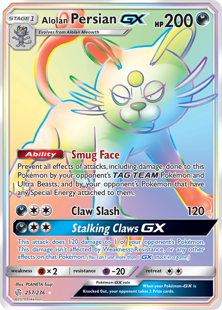 Alolan Persian GX (257/236) [Sun & Moon: Cosmic Eclipse] | Tabernacle Games