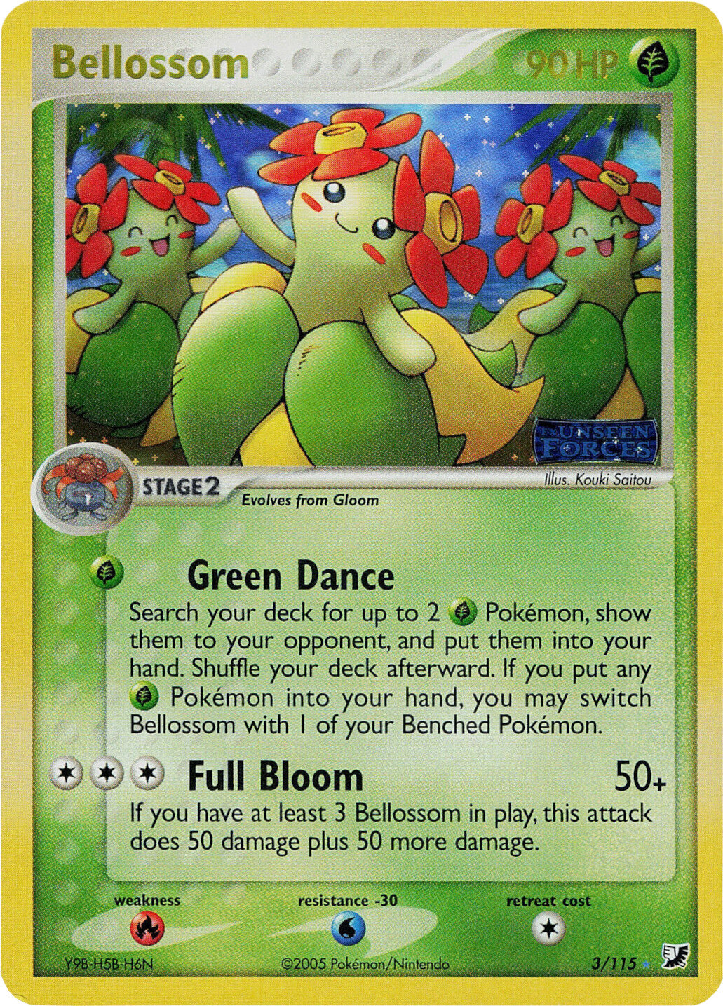 Bellossom (3/115) (Stamped) [EX: Unseen Forces] | Tabernacle Games