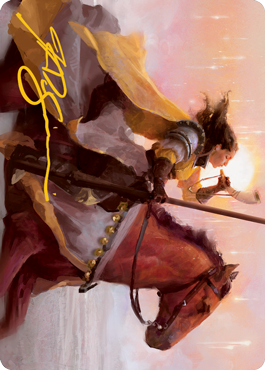 Sunrise Cavalier Art Card (Gold-Stamped Signature) [Innistrad: Midnight Hunt Art Series] | Tabernacle Games