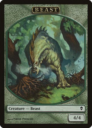 Beast Token [Zendikar Tokens] | Tabernacle Games