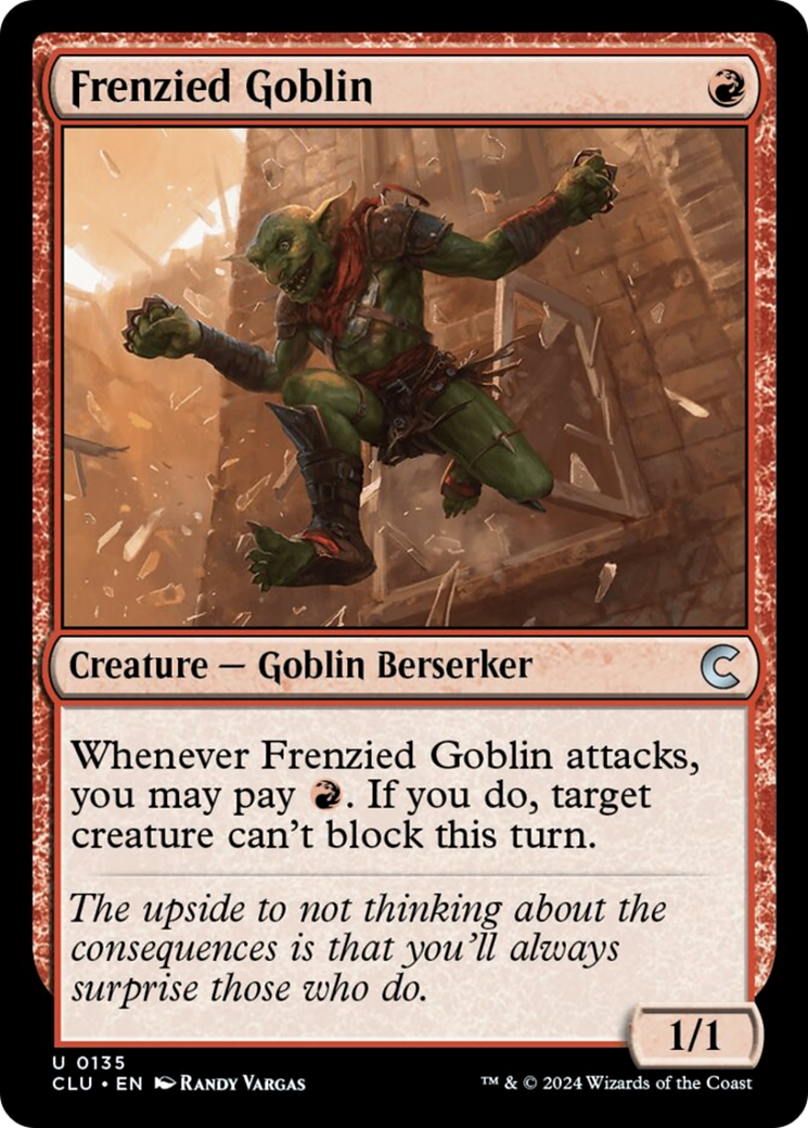 Frenzied Goblin [Ravnica: Clue Edition] | Tabernacle Games