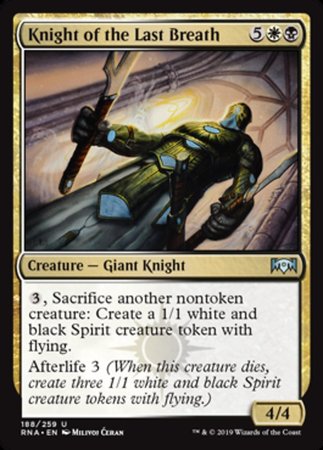 Knight of the Last Breath [Ravnica Allegiance] | Tabernacle Games