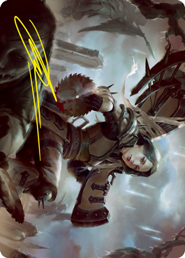 Sawblade Slinger Art Card (Gold-Stamped Signature) [Innistrad: Crimson Vow Art Series] | Tabernacle Games