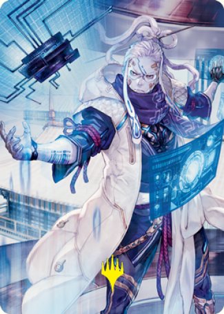 Tameshi, Reality Architect 2 Art Card (Gold-Stamped Signature) [Kamigawa: Neon Dynasty Art Series] | Tabernacle Games