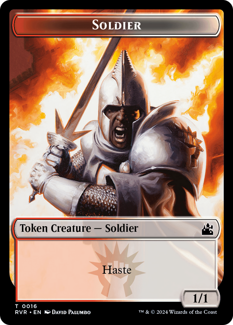 Goblin (0008) // Soldier Double-Sided Token [Ravnica Remastered Tokens] | Tabernacle Games