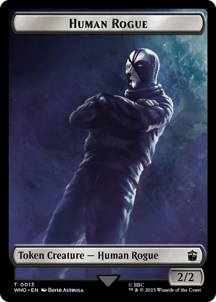 Human Rogue // Clue (0021) Double-Sided Token [Doctor Who Tokens] | Tabernacle Games