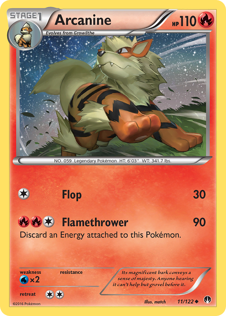 Arcanine (11/122) [XY: BREAKpoint] | Tabernacle Games