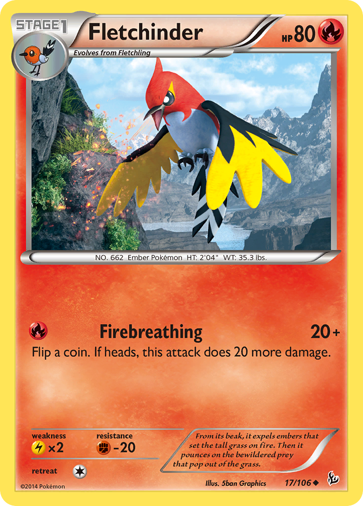 Fletchinder (17/106) [XY: Flashfire] | Tabernacle Games