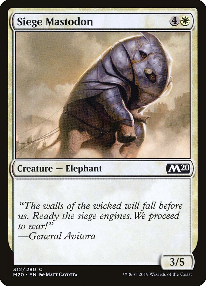 Siege Mastodon [Core Set 2020] | Tabernacle Games
