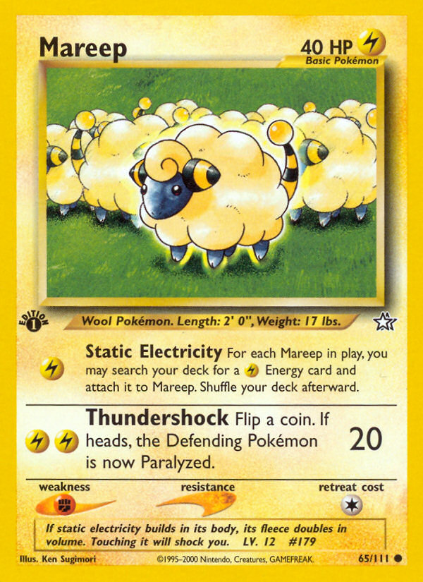 Mareep (65/111) [Neo Genesis 1st Edition] | Tabernacle Games