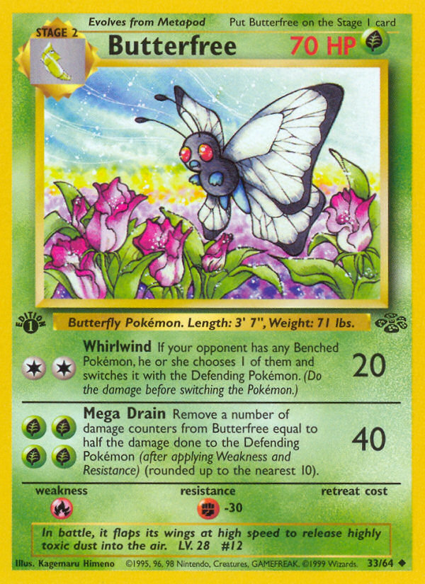 Butterfree (33/64) [Jungle 1st Edition] | Tabernacle Games