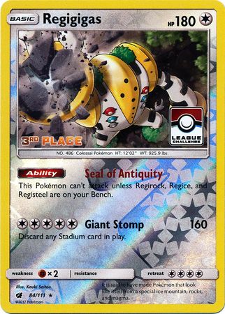 Regigigas (84/111) (League Promo 3rd Place) [Sun & Moon: Crimson Invasion] | Tabernacle Games