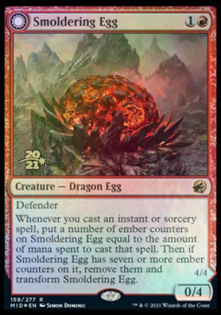 Smoldering Egg // Ashmouth Dragon [Innistrad: Midnight Hunt Prerelease Promos] | Tabernacle Games