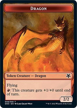 Dragon // Elf Warrior Double-Sided Token [Game Night: Free-for-All Tokens] | Tabernacle Games